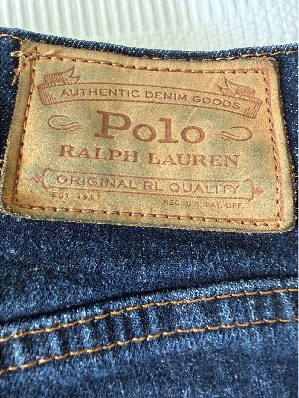 Polo Ralph Lauren Jeans Mens 33x32 Classic Fit Dark Wash Denim Blue Pants